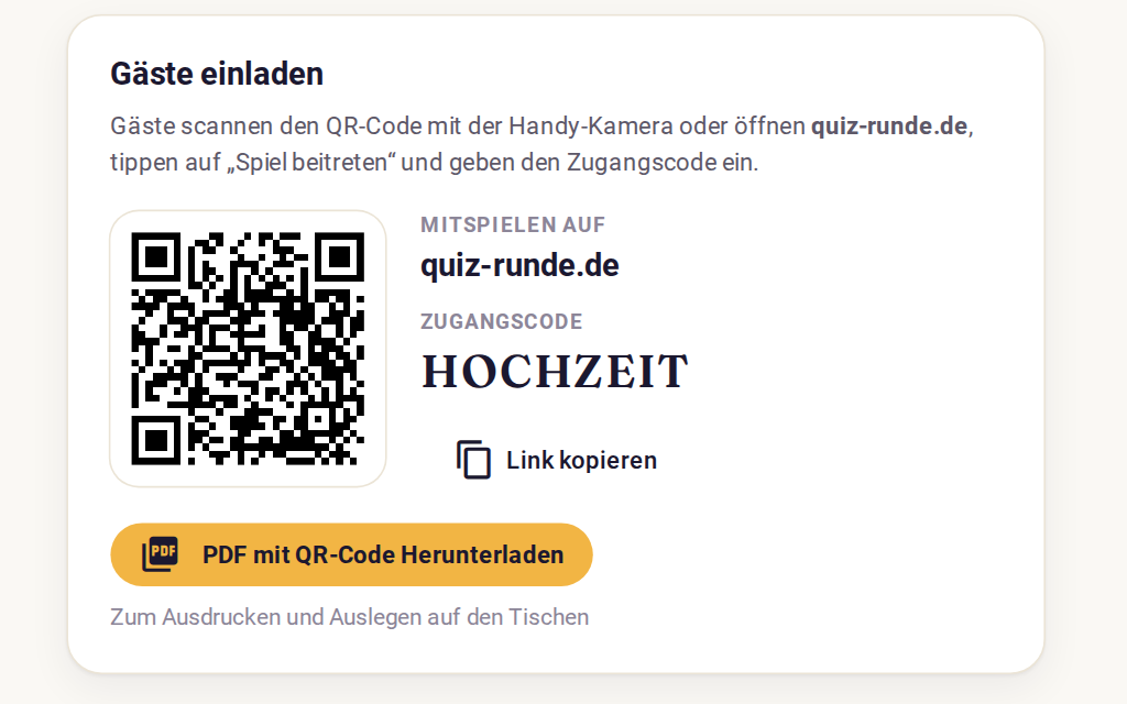QR-Code verteilen